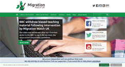 Desktop Screenshot of migrationwatchuk.org