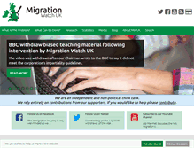 Tablet Screenshot of migrationwatchuk.org